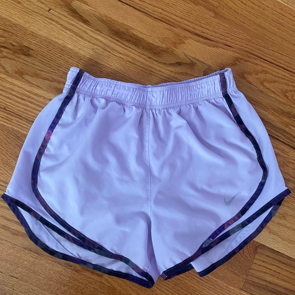 Purple Nike athletic shorts